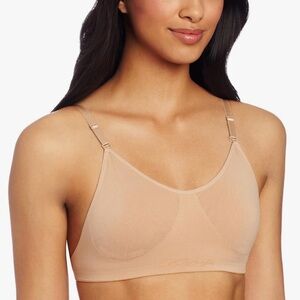 Capezio women’s seamless clear back bra - size Large - nude colour